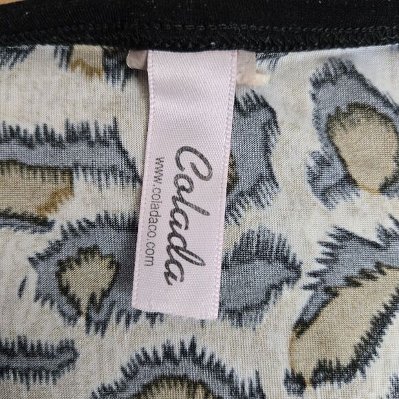 Colada Tank Top Sz M Stretch Leopard Cheetah Animal Print Coquette Y2K Goth - Picture 5 of 5